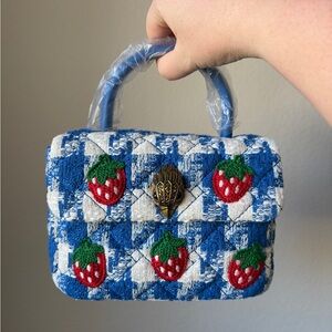 Kurt Geiger mini Kensington strawberry crossbody, top handle bag